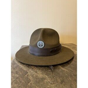 Vintage Boy Scouts Scout Master Hat Size 7 1/8–57 BSA